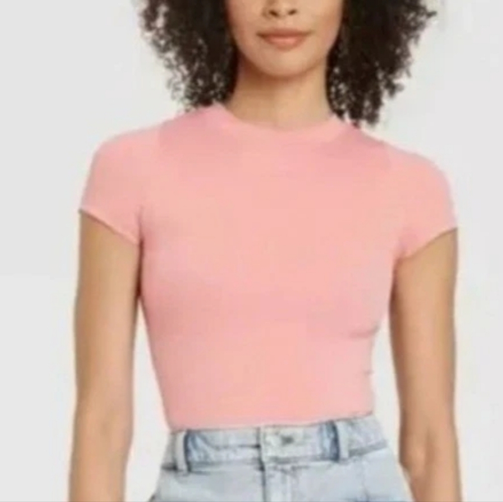 Women's Bodysuit With Snaps - Light Pink/Orange - Wild Fable - XS